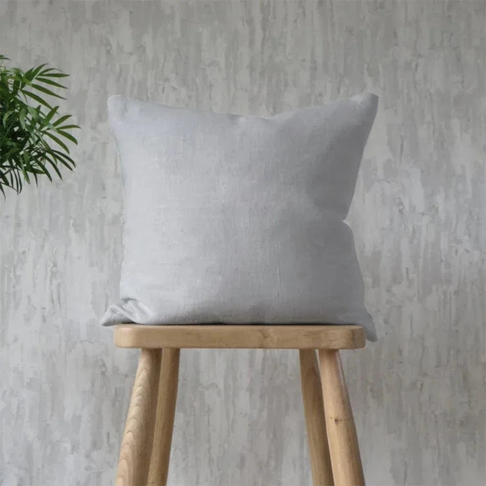 Shada Light grey / 30X50CMX1PC Premium 100% Linen Pillowcase - Soft, Comfortable Cushion Cover with Invisible Zipper for Home Decor