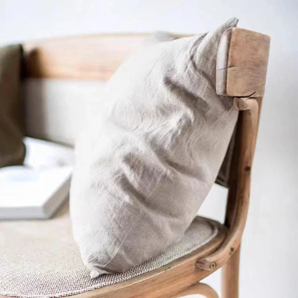 Shada Linen / 30X50CMX1PC Premium 100% Linen Pillowcase - Soft, Comfortable Cushion Cover with Invisible Zipper for Home Decor