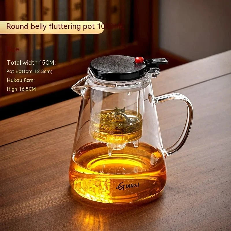 The GIANXI 750ML Glass Teapot Set offers an elegant and functional tea experience. Made from premium borosilicate glass, it keeps tea warm without getting hot to touch. Features a press-down lid for drip-free pouring and a filter for full leaf expansion...