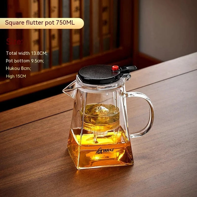 The GIANXI 750ML Glass Teapot Set offers an elegant and functional tea experience. Made from premium borosilicate glass, it keeps tea warm without getting hot to touch. Features a press-down lid for drip-free pouring and a filter for full leaf expansion...