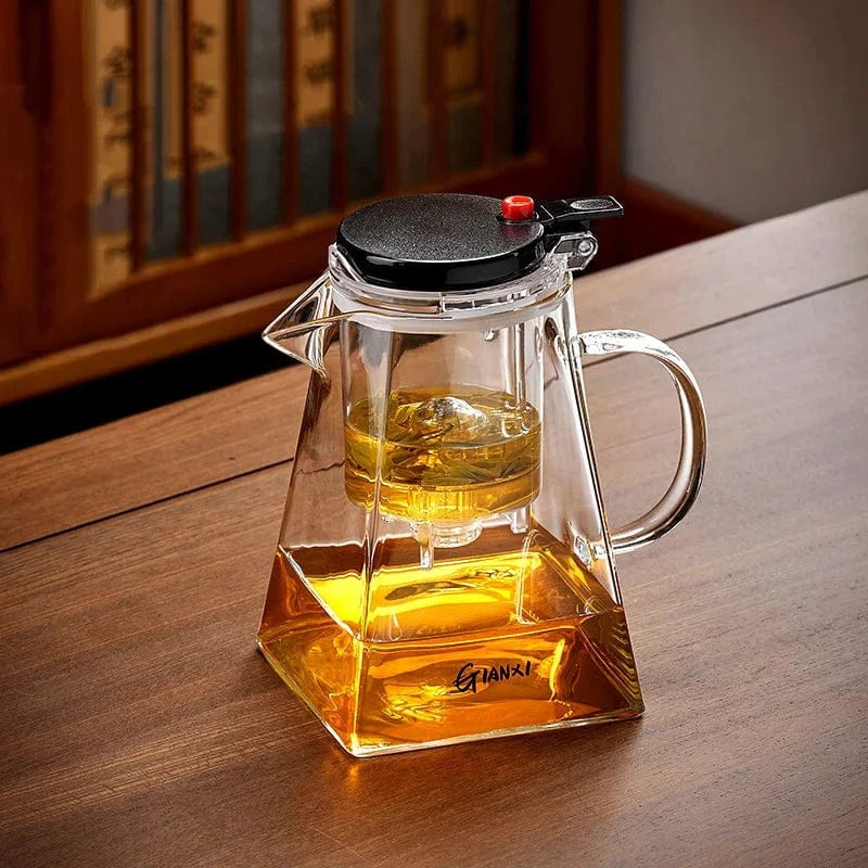 The GIANXI 750ML Glass Teapot Set offers an elegant and functional tea experience. Made from premium borosilicate glass, it keeps tea warm without getting hot to touch. Features a press-down lid for drip-free pouring and a filter for full leaf expansion...