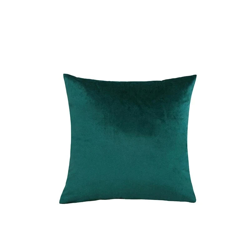 Shada Malachite Green / 45x45cm MACT Velvet Throw Pillow Cover 55x55/60x60cm - Soft Solid Square Cushion Case for Home, Sofa & Car