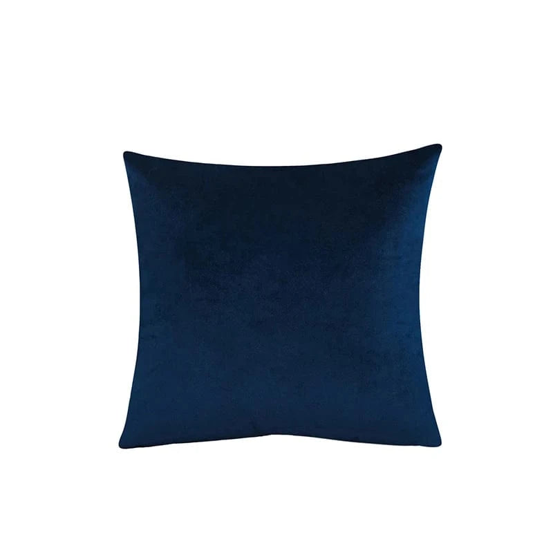 Shada Navy Blue / 60x60cm MACT Velvet Throw Pillow Cover 55x55/60x60cm - Soft Solid Square Cushion Case for Home, Sofa & Car