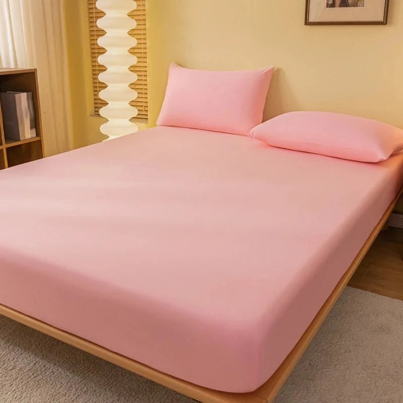 Shada Pale pink / 200x220cm 1 piece of solid color matte bed sheet, solid color bed cover for bedroom, bedding (excluding pillowcases)