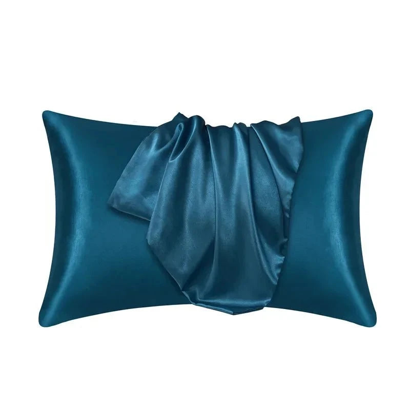 Shada peacock blue / 50cmx66cm 100% Natural Mulberry Silk Pillow Case Real Silk Protect Hair Skin Pillowcase Any Size Customized Bedding Pillow Cases Cover
