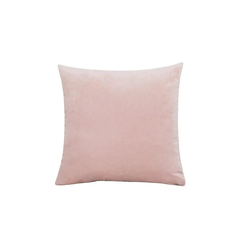 Shada Pink / 60x60cm MACT Velvet Throw Pillow Cover 55x55/60x60cm - Soft Solid Square Cushion Case for Home, Sofa & Car
