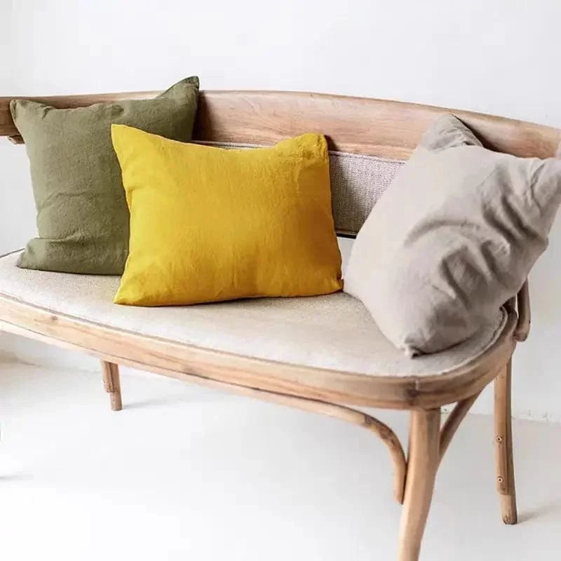 Shada Premium 100% Linen Pillowcase - Soft, Comfortable Cushion Cover with Invisible Zipper for Home Decor