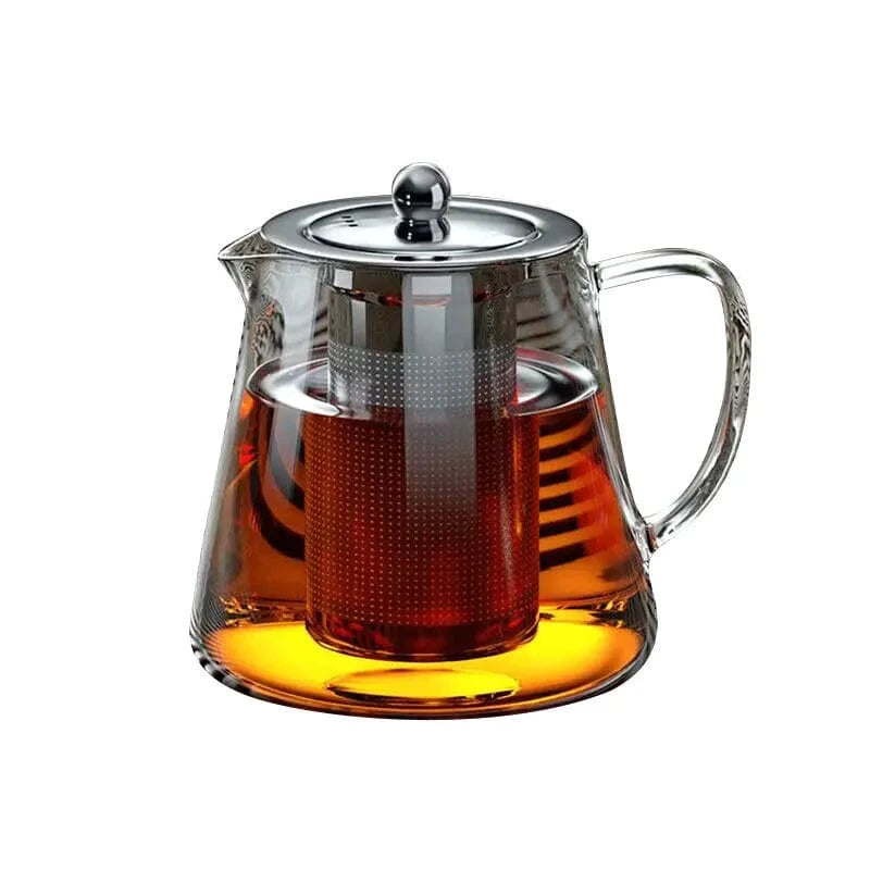 Introducing the Premium 500ml Glass Teapot with Stainless Steel Infuser, a modern and elegant addition to your tea ritual. Crafted from heat-resistant borosilicate glass, it preserves authentic flavors and features a removable stainless steel infuser for..