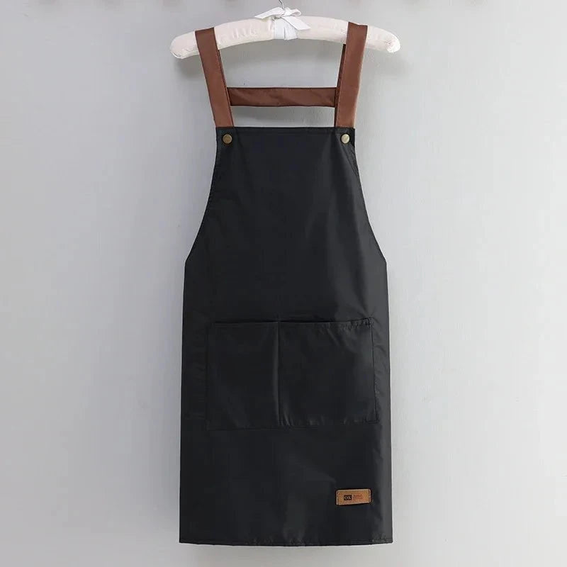 Shada Printed Apron For Home Waterproof And Oil Proof Kitchen Work Apron Convenient Storage Apron For Men And Women Adult