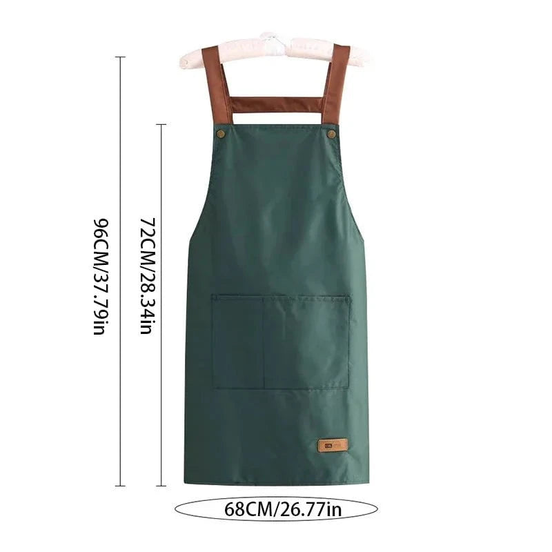 Shada Printed Apron For Home Waterproof And Oil Proof Kitchen Work Apron Convenient Storage Apron For Men And Women Adult