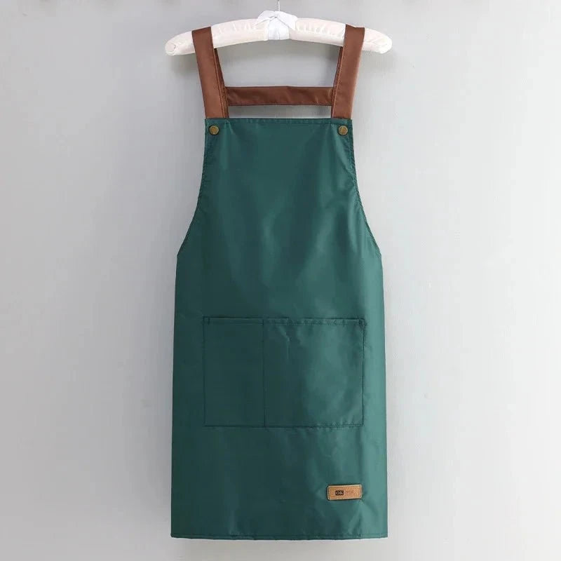 Shada Printed Apron For Home Waterproof And Oil Proof Kitchen Work Apron Convenient Storage Apron For Men And Women Adult