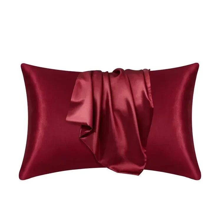 Shada Red / 50cmx66cm 100% Natural Mulberry Silk Pillow Case Real Silk Protect Hair Skin Pillowcase Any Size Customized Bedding Pillow Cases Cover