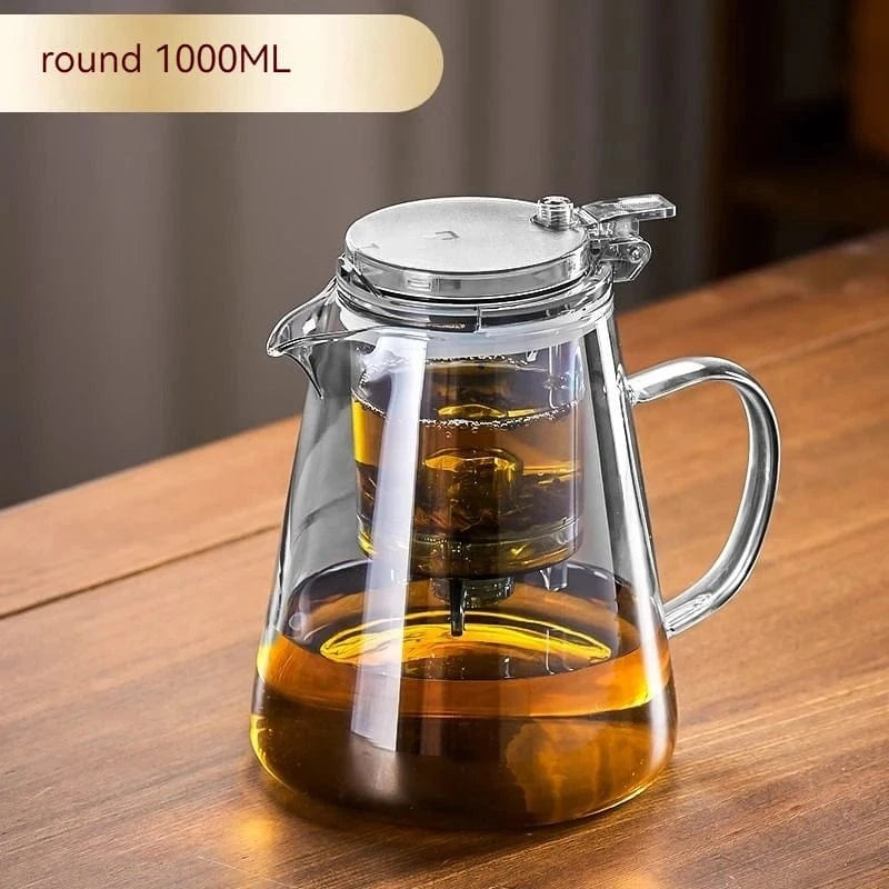 The GIANXI 750ML Glass Teapot Set offers an elegant and functional tea experience. Made from premium borosilicate glass, it keeps tea warm without getting hot to touch. Features a press-down lid for drip-free pouring and a filter for full leaf expansion...