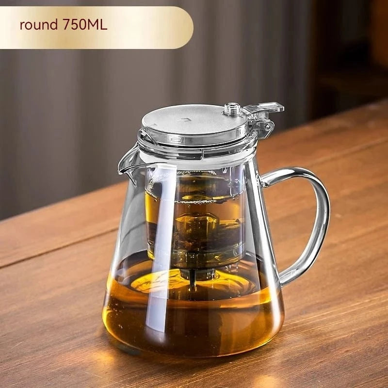 The GIANXI 750ML Glass Teapot Set offers an elegant and functional tea experience. Made from premium borosilicate glass, it keeps tea warm without getting hot to touch. Features a press-down lid for drip-free pouring and a filter for full leaf expansion...