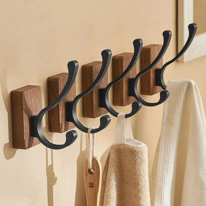 Introducing our Self-Adhesive Walnut Wood Hook, a stylish and functional wall hanger that adds a touch of natural warmth to any space. Crafted from solid walnut, this versatile hook features a premium self-adhesive backing for easy installation without d..