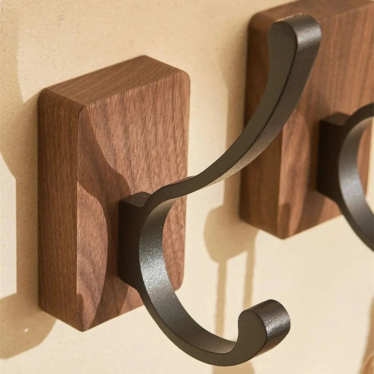 Introducing our Self-Adhesive Walnut Wood Hook, a stylish and functional wall hanger that adds a touch of natural warmth to any space. Crafted from solid walnut, this versatile hook features a premium self-adhesive backing for easy installation without d..