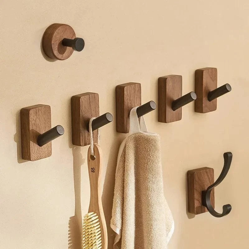 Introducing our Self-Adhesive Walnut Wood Hook, a stylish and functional wall hanger that adds a touch of natural warmth to any space. Crafted from solid walnut, this versatile hook features a premium self-adhesive backing for easy installation without d..