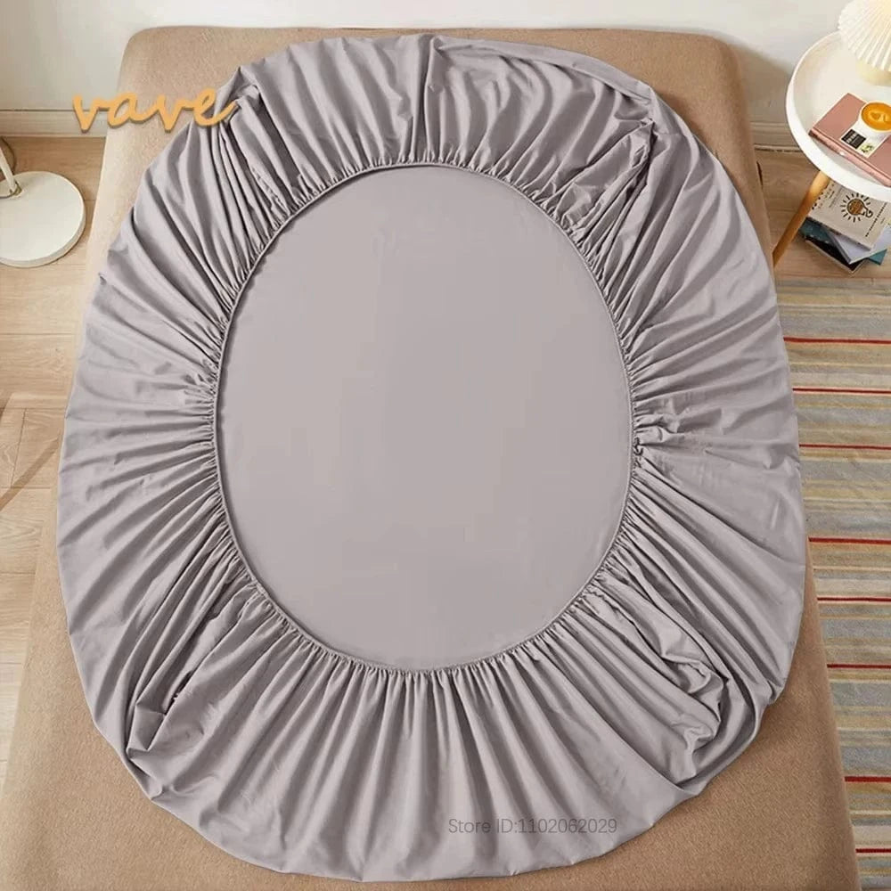 Shada Silver grey / 100x200cmx10cm 100% Cotton Fitted Sheets | Deep Pocket All Sizes | Mattress Protector