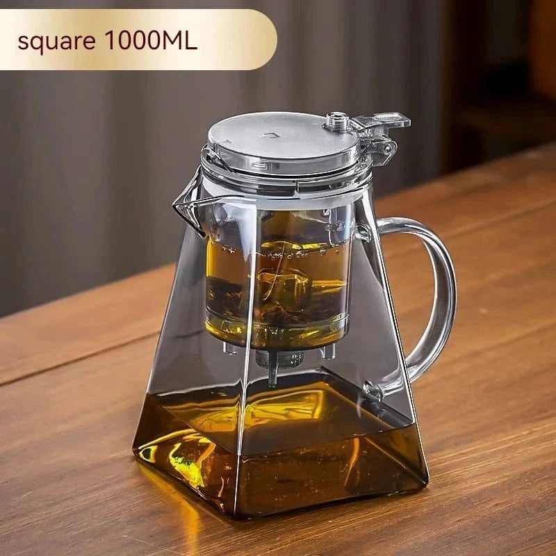 The GIANXI 750ML Glass Teapot Set offers an elegant and functional tea experience. Made from premium borosilicate glass, it keeps tea warm without getting hot to touch. Features a press-down lid for drip-free pouring and a filter for full leaf expansion...