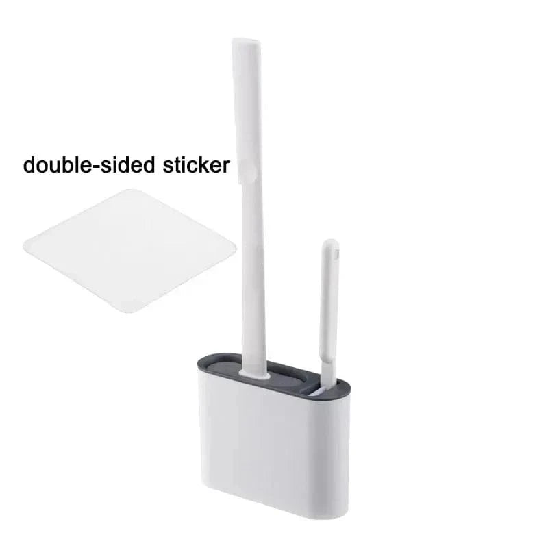 Shada style1 dark grey Wall Mounted Silicone Toilet Brush | Flexible Cleaning Bristles