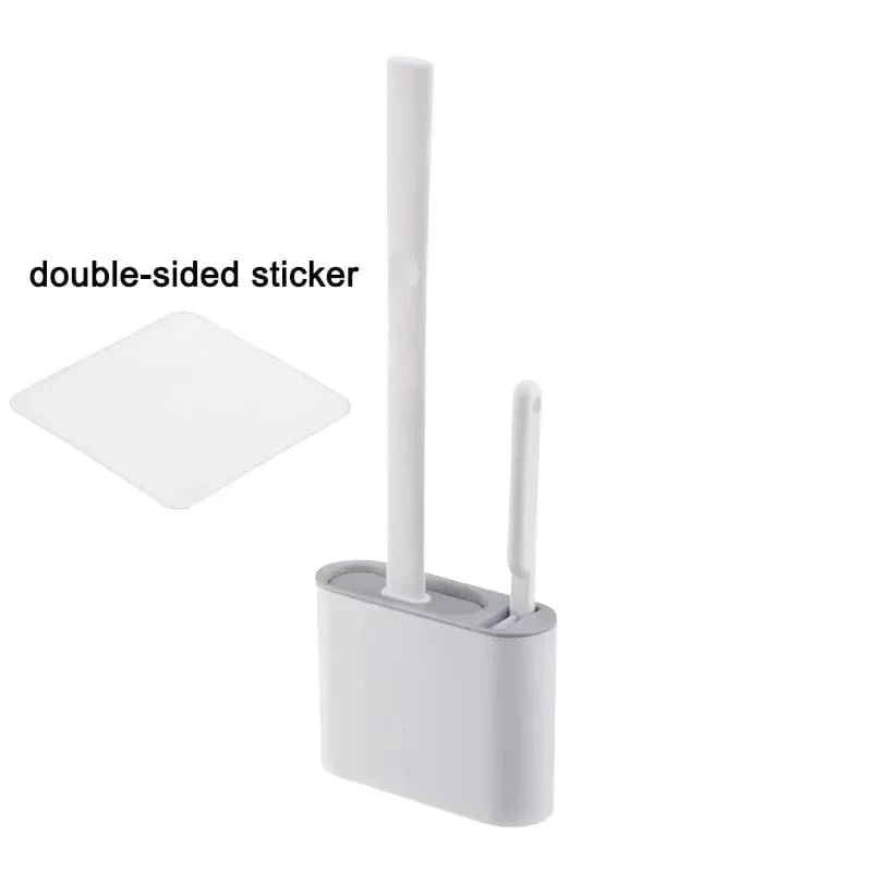 Shada style1 grey Wall Mounted Silicone Toilet Brush | Flexible Cleaning Bristles