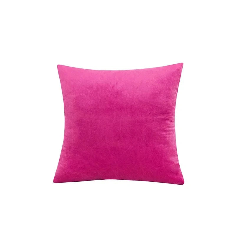 Shada Tango Red / 45x45cm MACT Velvet Throw Pillow Cover 55x55/60x60cm - Soft Solid Square Cushion Case for Home, Sofa & Car