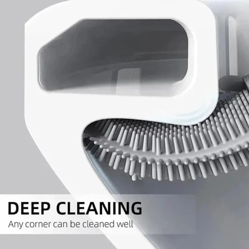 Shada Wall Mounted Silicone Toilet Brush | Flexible Cleaning Bristles