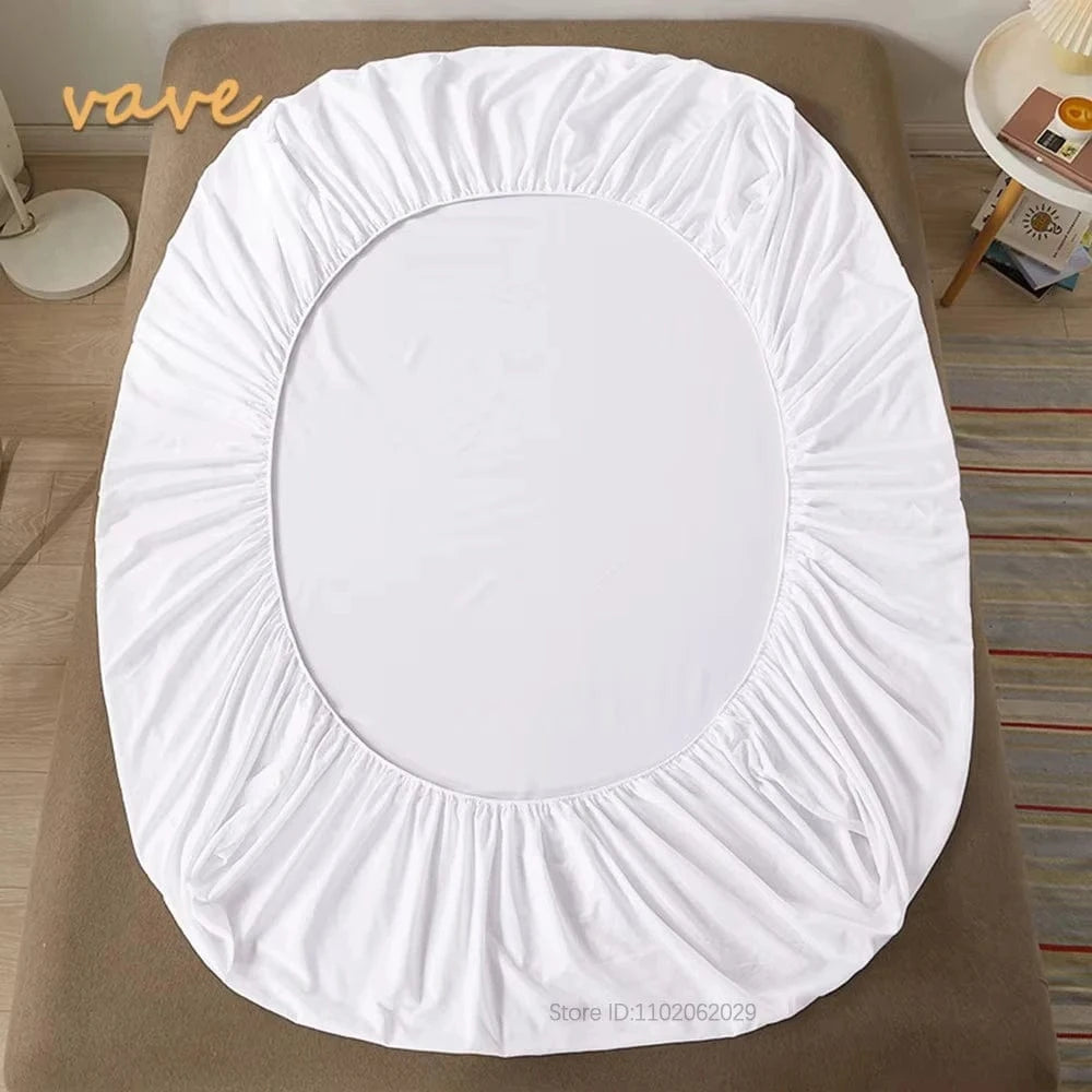 Shada White / 100x200cmx10cm 100% Cotton Fitted Sheets | Deep Pocket All Sizes | Mattress Protector