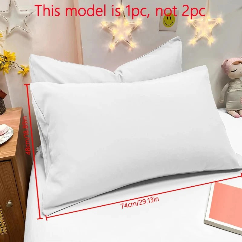 Shada whitening / 48x74cm 1 Piece Of Matte Solid Color Pillowcase, Bedroom Pocket Sealed Soft Pillowcase, Bedding