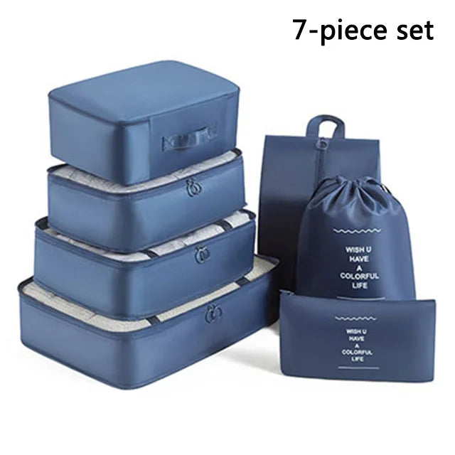 Travel Packing Cubes Set: Clothes, Shoes & Toiletry Organizer Bags
