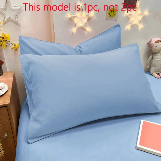Shada 1 Piece Of Matte Solid Color Pillowcase, Bedroom Pocket Sealed Soft Pillowcase, Bedding