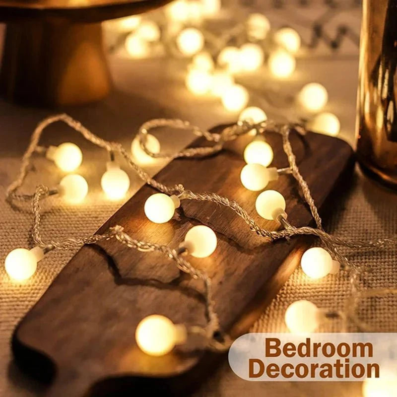 Shada 10/20/40/80 Led Globe String Lights Battery Operated Fairy Light For Garden Christmas Wedding Party camping Atmosphere Decor
