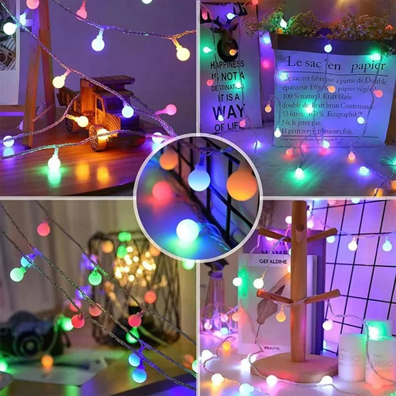 Shada 10/20/40/80 Led Globe String Lights Battery Operated Fairy Light For Garden Christmas Wedding Party camping Atmosphere Decor