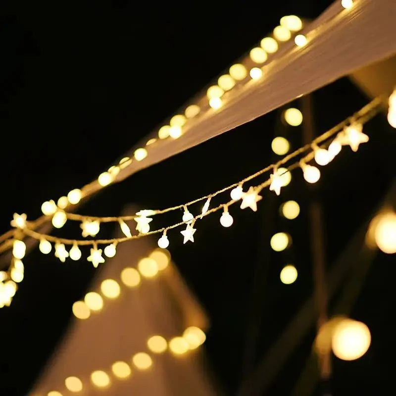 Shada 10/20/40/80 Led Globe String Lights Battery Operated Fairy Light For Garden Christmas Wedding Party camping Atmosphere Decor