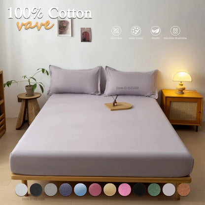 Shada 100% Cotton Fitted Sheets | Deep Pocket All Sizes | Mattress Protector