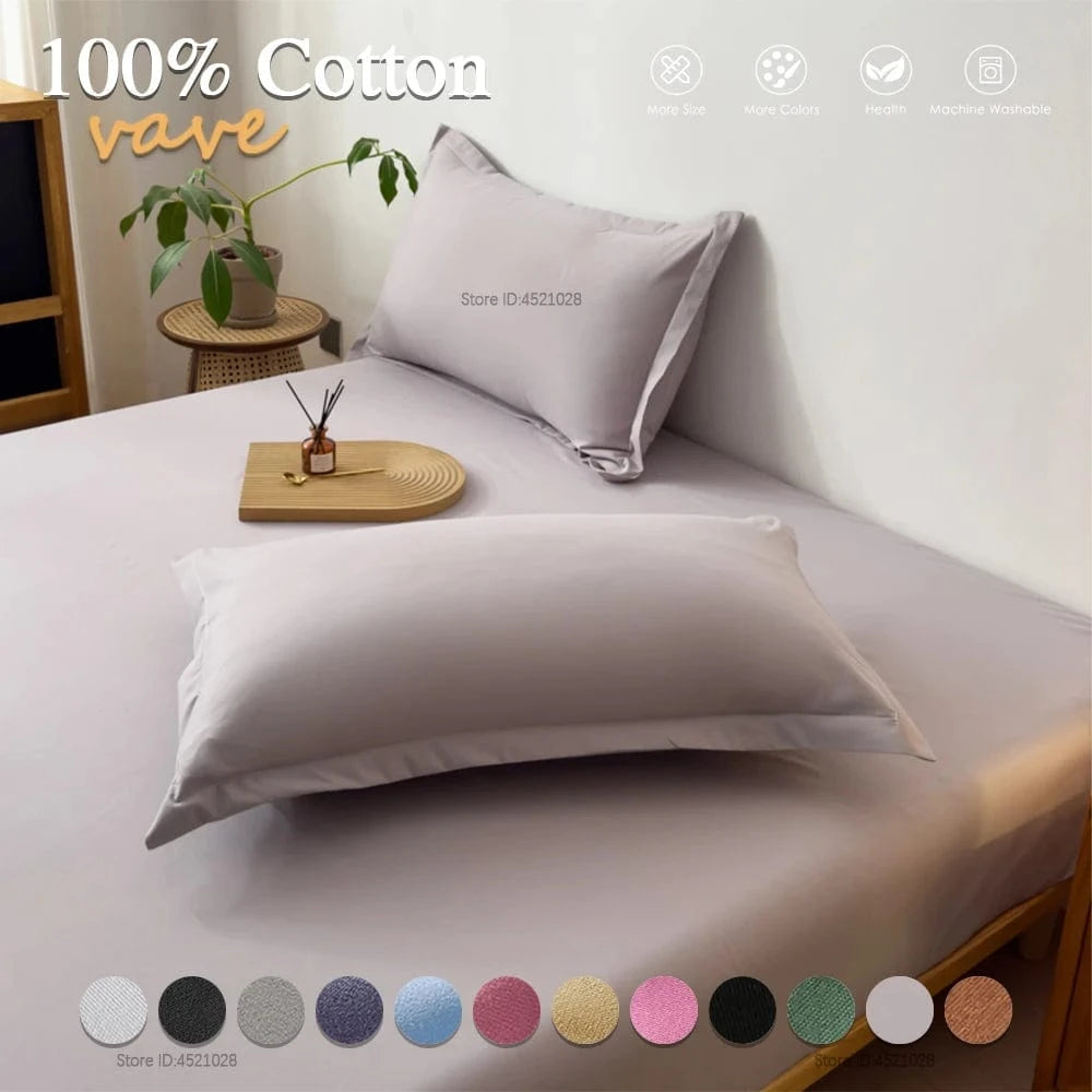 Shada 100% Cotton Fitted Sheets | Deep Pocket All Sizes | Mattress Protector