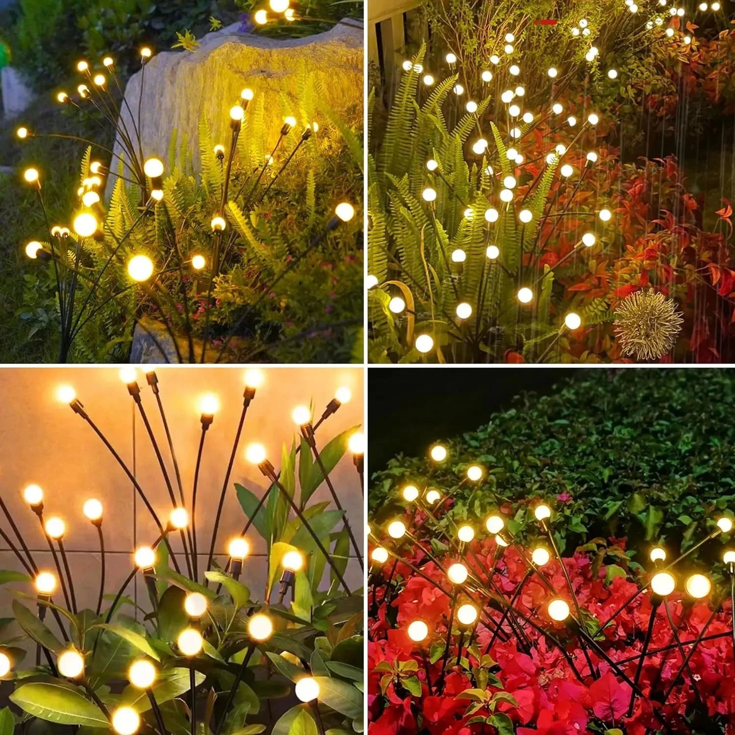 Shada 10L / 0-5W Garden Lights-New Upgraded Solar Powered Firefly Lights Outdoor Waterproof Vibran Garden Lights for Decorationi