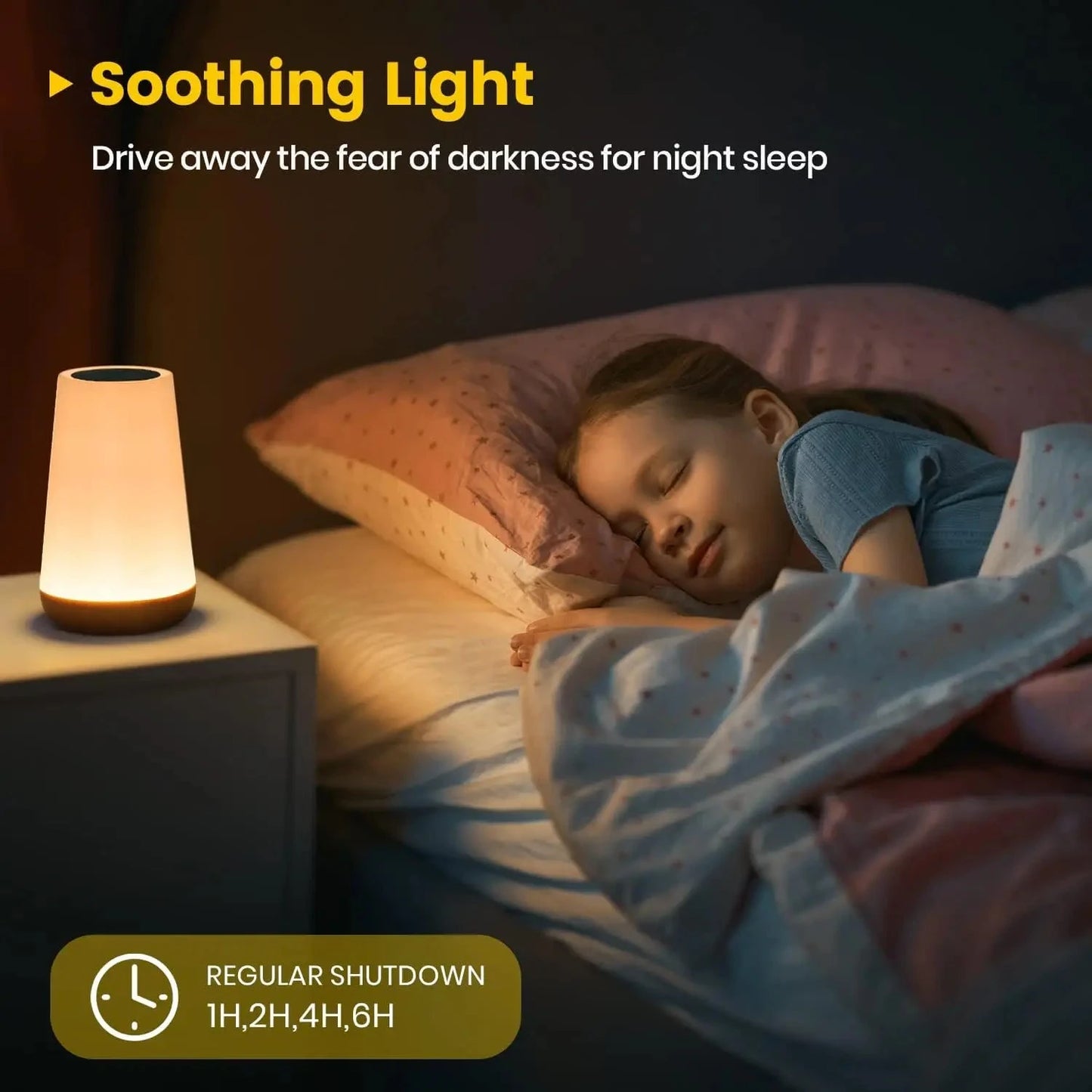 Shada 13 Color Night Light Table Lamp Bedside Lamp For Bedroom 13 Color Changing Touch Night Light RGB Remote Dimmable USB Rechargeable Portable Room Light