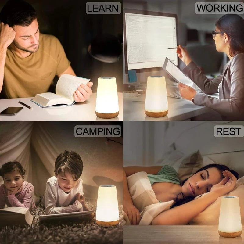 Shada 13 Color Night Light Table Lamp Bedside Lamp For Bedroom 13 Color Changing Touch Night Light RGB Remote Dimmable USB Rechargeable Portable Room Light