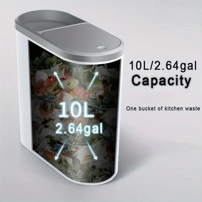 Shada 1pc 10L Bathroom Trash Can, Household Creative Gap Waste Bin, Press Type Garbage Can with Lid, Simple Paper Basket Kitchen Trash Can