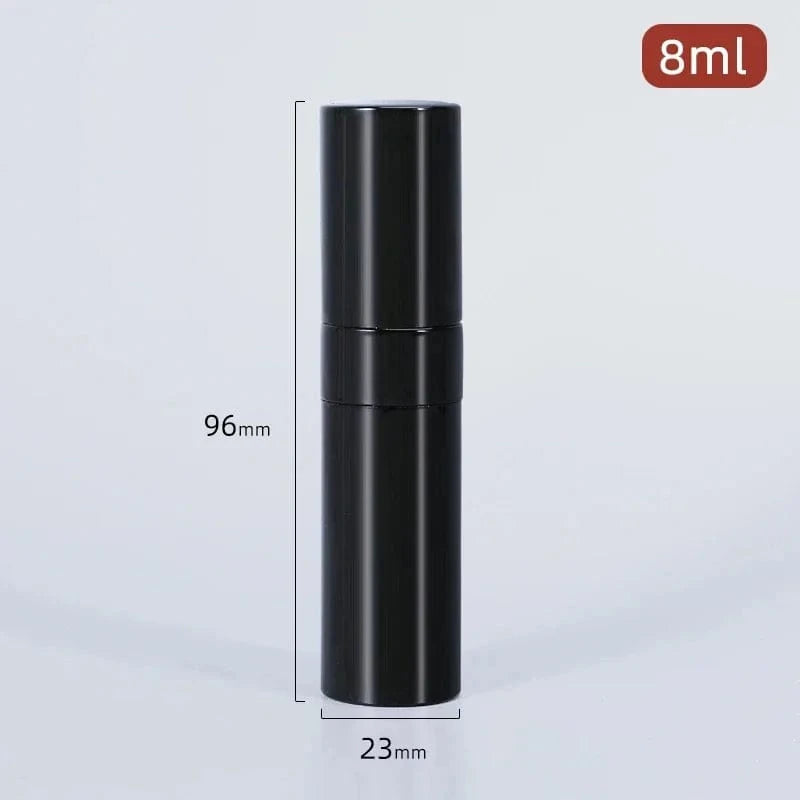 Shada 1pc-8ml bright black Portable 5ml 8ml Refillable Perfume Bottles Atomizer for Travel - Cosmetic Spray Bottles