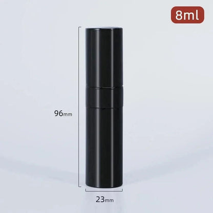 Shada 1pc-8ml bright black Portable 5ml 8ml Refillable Perfume Bottles Atomizer for Travel - Cosmetic Spray Bottles