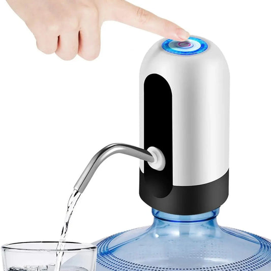 Shada 1pcWhite/Black Water Bottle Pump USB Charging Auto Switch Drinking Dispenser Charging One Click Auto Switch Drink Pump Dispenser
