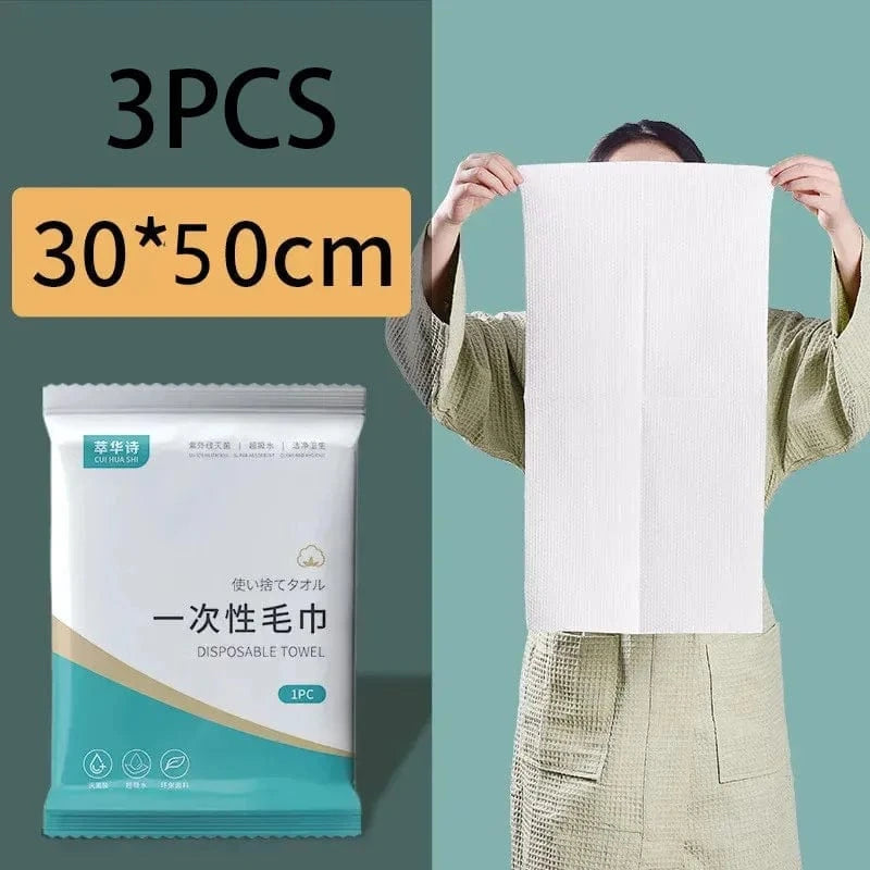Shada 3PCS 30x50cm Thickened Cotton Bath Towel Travel Set - Individually Packed, Portable for Camping & Hotels