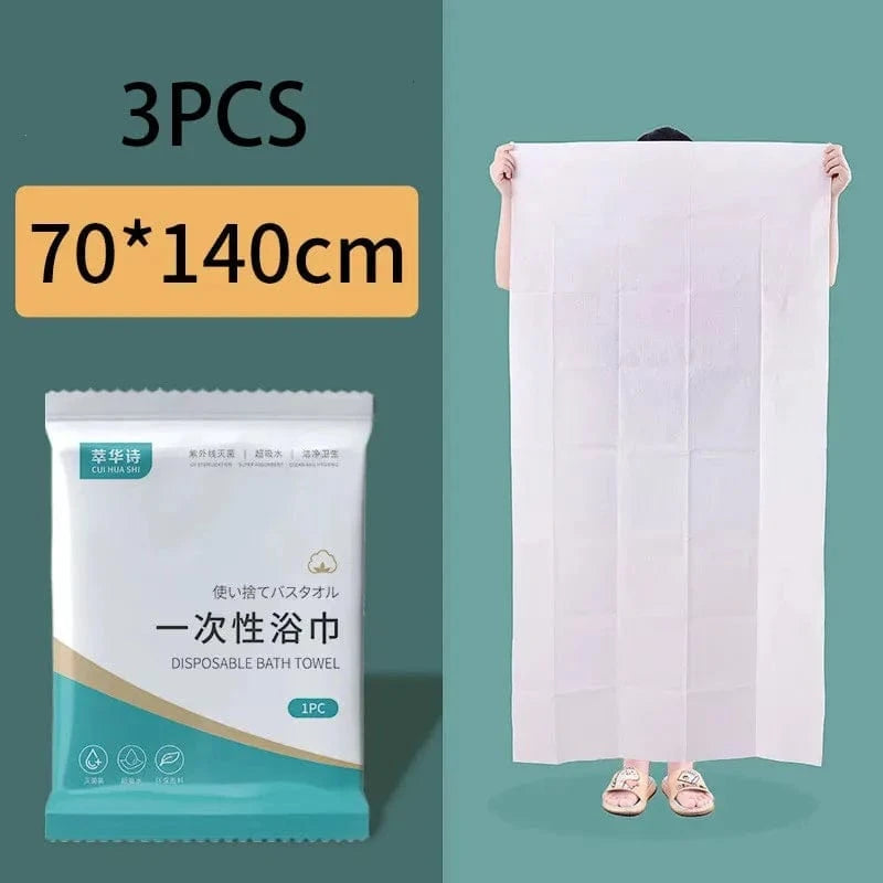 Shada 3PCS 70x140cm Thickened Cotton Bath Towel Travel Set - Individually Packed, Portable for Camping & Hotels