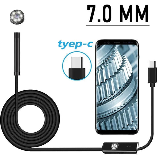 Shada 7.0 mm / 2m 5.5/7.0mm Waterproof Endoscope Camera for Android | 6 LED Lights