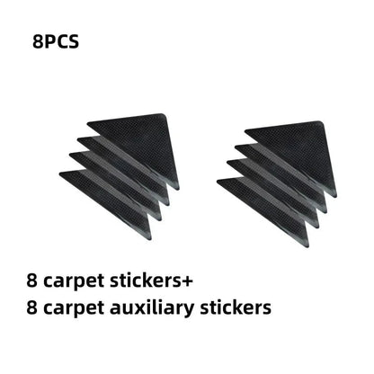 Shada 8pcs 4Pcs8pcs/set Triangle Washable Reusable Rug Gripper Anti-skid Rubber Mat Non Slip Patch Tape for Tile Floors Carpets Corners Pad