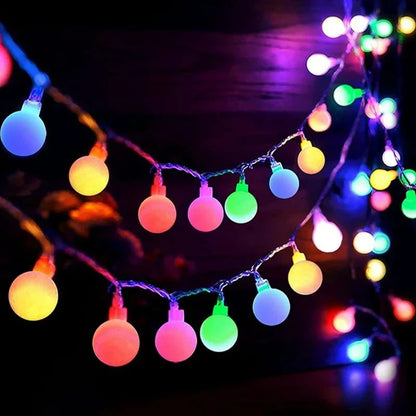 Shada ball colorful / 1.5m 10leds 10/20/40/80 Led Globe String Lights Battery Operated Fairy Light For Garden Christmas Wedding Party camping Atmosphere Decor