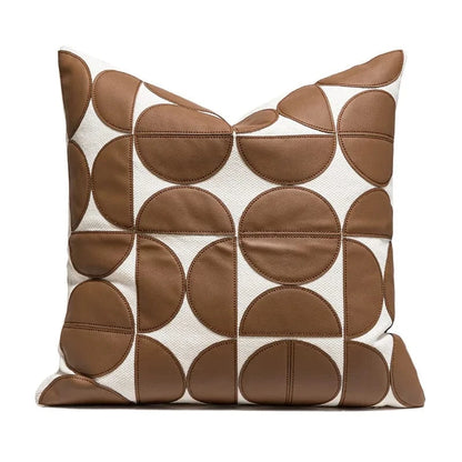 Shada Color 10 (45x45cm) Brown Patchwork Throw Pillow Cover - 30X50/45X45CM Modern Minimalist Decorative Cushion Cover
