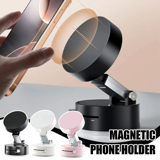 Shada Double-Sided Suction Cup Magnetic Phone Holder - Foldable, Multi-Functional Design with Strong Grip